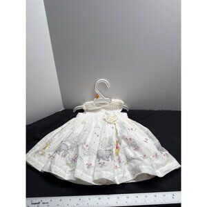 George Disney Baby Winnie The Pooh Dress First Size 50-56cm Cream White Flower C